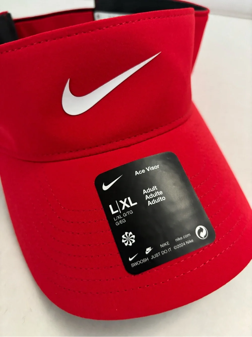 New!  Nike Dri-fit Ace Visor hat size L/XL red